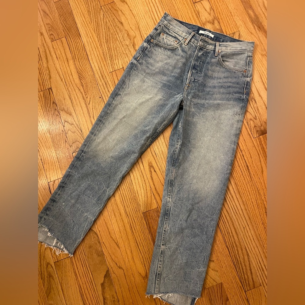 GRLFRND jeans, size 27, little cut at bottom, straight leg